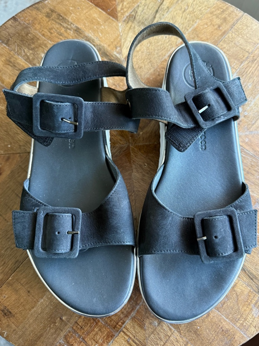 Paul Green Leather Platform Sandals 6.5/8.5 US - Picture 2 of 7